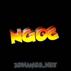 ngoc in Black Background style - 3D name wallpaper