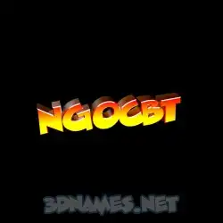 ngocbt in Black Background style - 3D name wallpaper