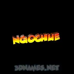 ngochue in Black Background style - 3D name wallpaper