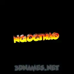 ngocthao in Black Background style - 3D name wallpaper