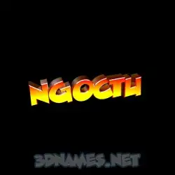 ngoctu in Black Background style - 3D name wallpaper