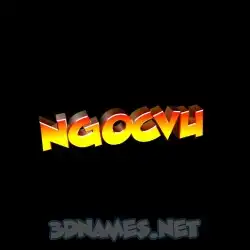 ngocvu in Black Background style - 3D name wallpaper