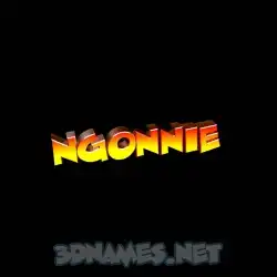 ngonnie in Black Background style - 3D name wallpaper