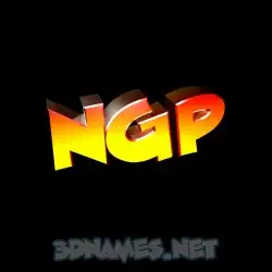 ngp in Black Background style - 3D name wallpaper