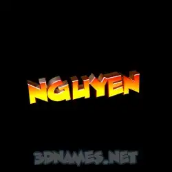 nguyen in Black Background style - 3D name wallpaper