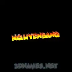 nguyenbang in Black Background style - 3D name wallpaper