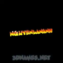 nguyenlananh in Black Background style - 3D name wallpaper