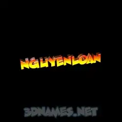 nguyenloan in Black Background style - 3D name wallpaper