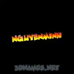 nguyenminh in Black Background style - 3D name wallpaper