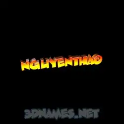nguyenthao in Black Background style - 3D name wallpaper