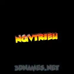 ngvtrieu in Black Background style - 3D name wallpaper