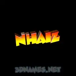 nhaiz in Black Background style - 3D name wallpaper