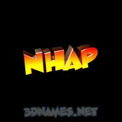 nhap in Black Background style - 3D name wallpaper