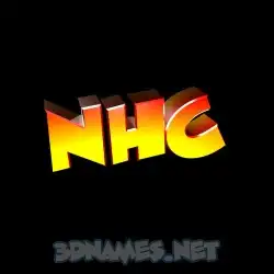 nhc in Black Background style - 3D name wallpaper