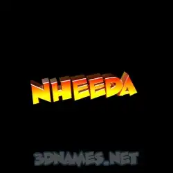 nheeda in Black Background style - 3D name wallpaper