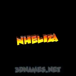 nheliza in Black Background style - 3D name wallpaper