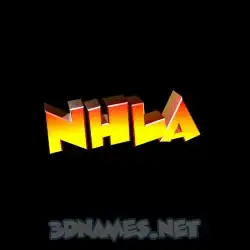 nhla in Black Background style - 3D name wallpaper