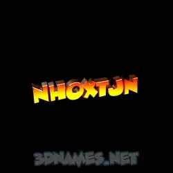 nhoxtjn in Black Background style - 3D name wallpaper