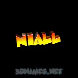 niall in Black Background style - 3D name wallpaper
