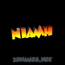 niamh in Black Background style - 3D name wallpaper