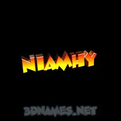 niamhy in Black Background style - 3D name wallpaper