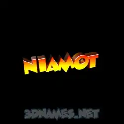 niamot in Black Background style - 3D name wallpaper