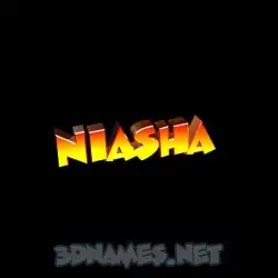niasha in Black Background style - 3D name wallpaper