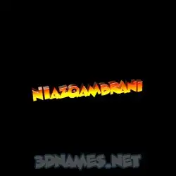 niazqambrani in Black Background style - 3D name wallpaper