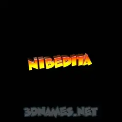 nibedita in Black Background style - 3D name wallpaper