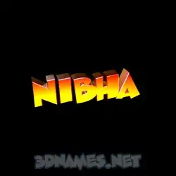nibha in Black Background style - 3D name wallpaper