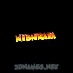 nibhrata in Black Background style - 3D name wallpaper