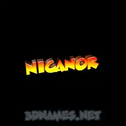 nicanor in Black Background style - 3D name wallpaper