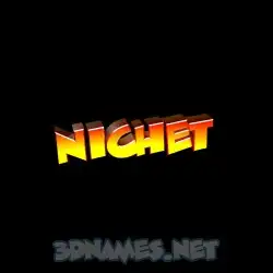 nichet in Black Background style - 3D name wallpaper