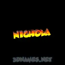 nichola in Black Background style - 3D name wallpaper