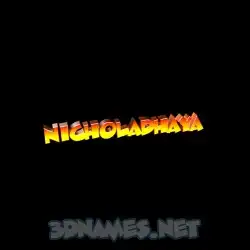 nicholadhaya in Black Background style - 3D name wallpaper