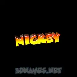 nickey in Black Background style - 3D name wallpaper