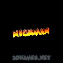 nickman in Black Background style - 3D name wallpaper