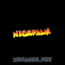 nickpalm in Black Background style - 3D name wallpaper