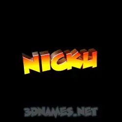 nicku in Black Background style - 3D name wallpaper