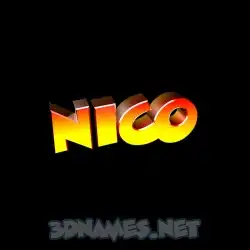 nico in Black Background style - 3D name wallpaper