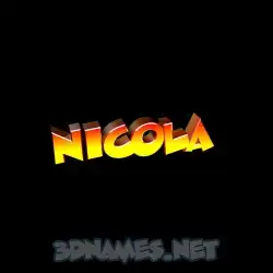 nicola in Black Background style - 3D name wallpaper