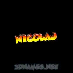 nicolaj in Black Background style - 3D name wallpaper