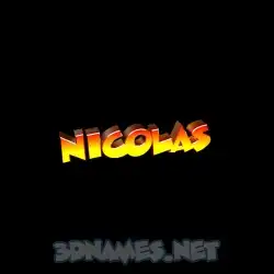 nicolas in Black Background style - 3D name wallpaper