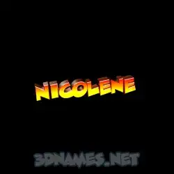 nicolene in Black Background style - 3D name wallpaper