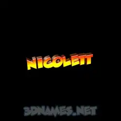 nicolett in Black Background style - 3D name wallpaper