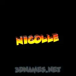 nicolle in Black Background style - 3D name wallpaper