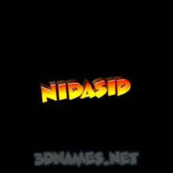 nidasid in Black Background style - 3D name wallpaper