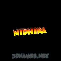 nidhika in Black Background style - 3D name wallpaper