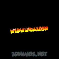 nidhurmaesh in Black Background style - 3D name wallpaper