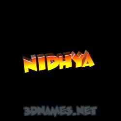 nidhya in Black Background style - 3D name wallpaper